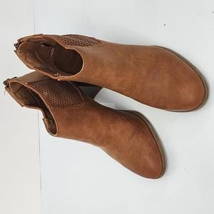Style & Co. Womens  Perforated Ankle‎ Brown Booties Size 11M